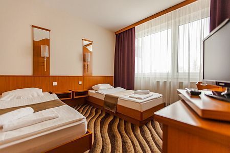 Rum med två sänger i det 4-stjärniga Premium Hotell Panorama vid Balaton