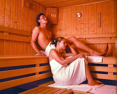 Sauna în Heviz în Hotel NaturMed Carbona