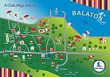 Hotel Club Aliga Balatonvilagos - hotel de 3 estrellas en la orilla del lago Bálaton mapa