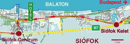 SIOFOK - Best Western Hotel Janus Wellness Hotel - Map