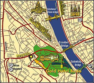 Hotel Gold Buda Budapest - Mapa de ubicación Hotel Gold Buda Budapest - Mapa de ubicación