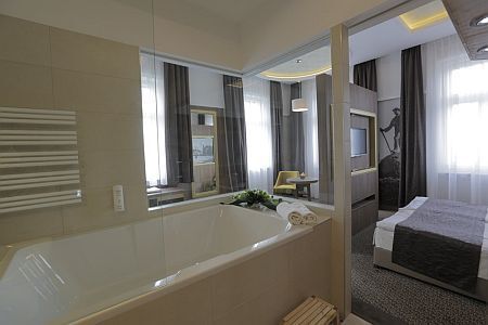 Tweepersoonskamer in het Duna Wellness Hotel Baja, vlakbij de hoofdverkeersweg nr. 51, Hongarije