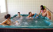 Jacuzzi pCorvus Hotell Buk wellnessavdelningen i Corvus Hotell Buk