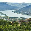 Utsikt på Donaukurvan från hotellet Hotell Silvanus Visegrad