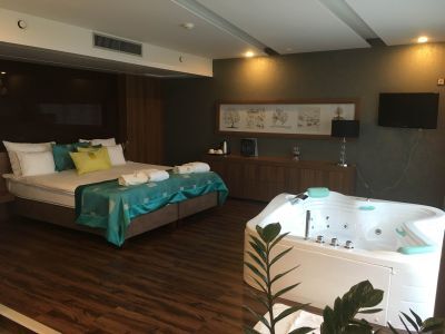 Pokój z jacuzzi w Castellum Hotelu Hollókő w Hollókő