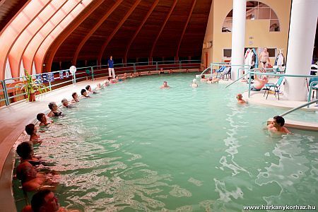 Hotel Harkany con agua medicinal utilizada para tratamientos