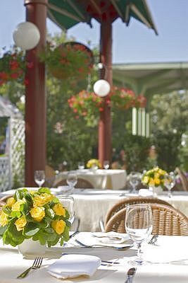 Restauracja zewnątrzna Hotelu Flamenco w Budapeszcie