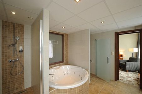 Hotelzimmer mit Jacuzzi in Szeged in Wellness und Konferenz Hotel Forras