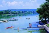 Vue panoramique sur le lac Balaton depuis l